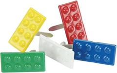 Eyelet Outlet Shape Brads 12/Pkg Building Blocks