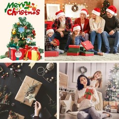 ricluck 50PCS Unfinished Wooden Christmas Ornaments, 10 Styles Unfinished Cra…
