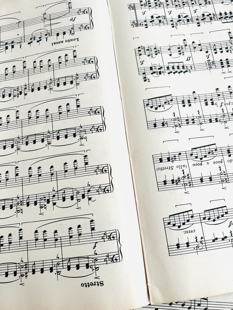 Set of 25 Vintage Sheet Music for Collage Art Junk Journals Paper Crafting #VM25