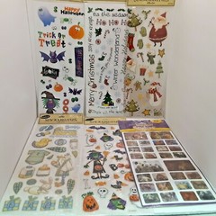 Multi-Theme Scrapbooking Stickers Lot of 38 packs | X-Mas | Winter Fall | MH