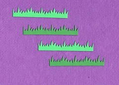 GRASS # 3 die cuts scrapbook cards