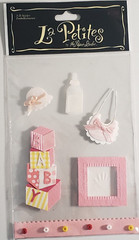 La Petites by The Paper Studio BABY GIRL 3D Stickers – 6 pcs