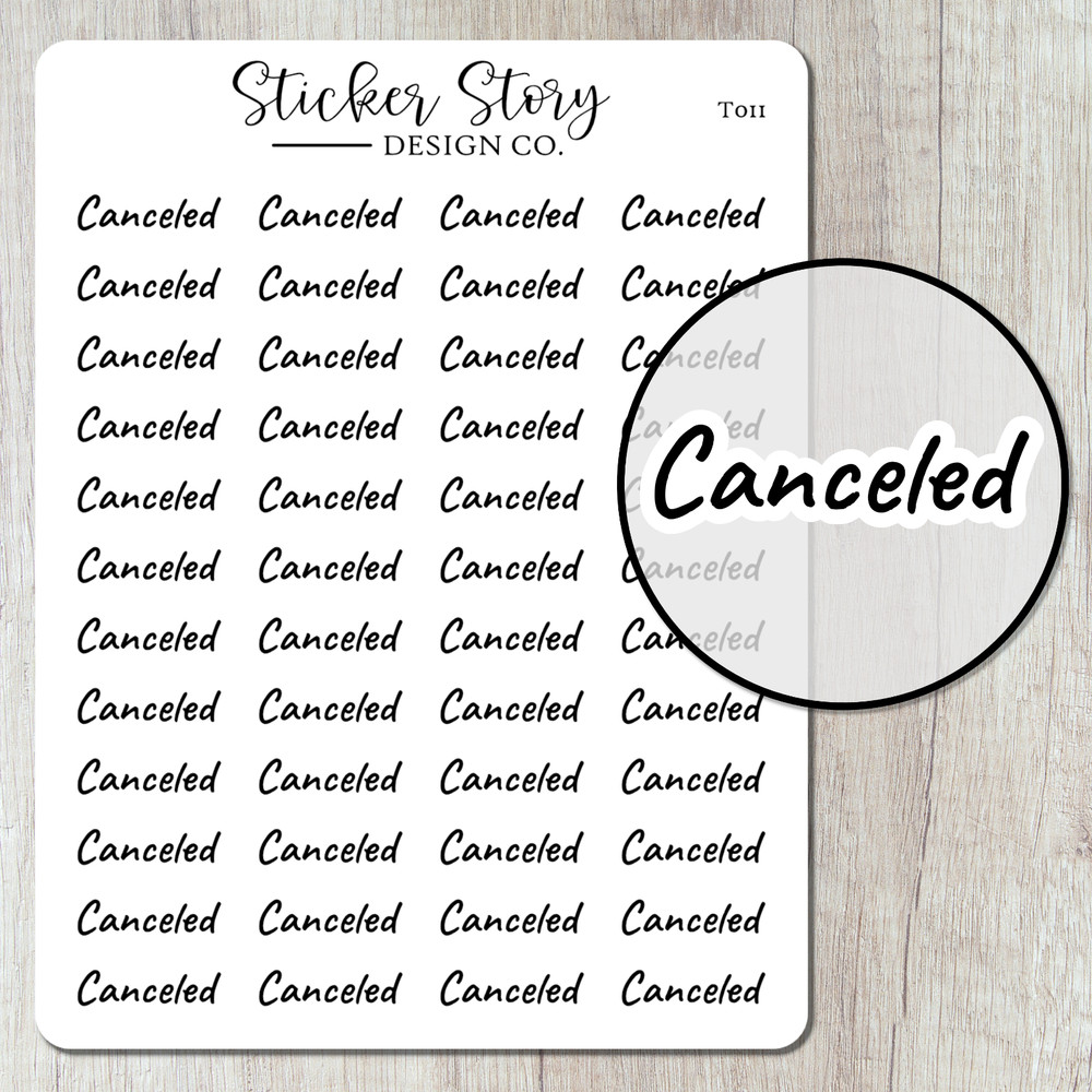 Canceled Planner Stickers