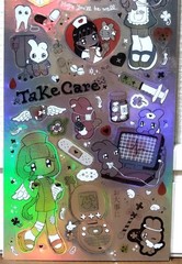 GAIA Topping LAB Neo Geek Girl Hologram Sticker Kawaii Rabbit Heisei MADE JAPAN