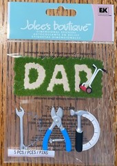 RARE Jolees #1 Dad Tools Hammer Wrench Priers Lawn Mower Fathers Day Daddy Papa