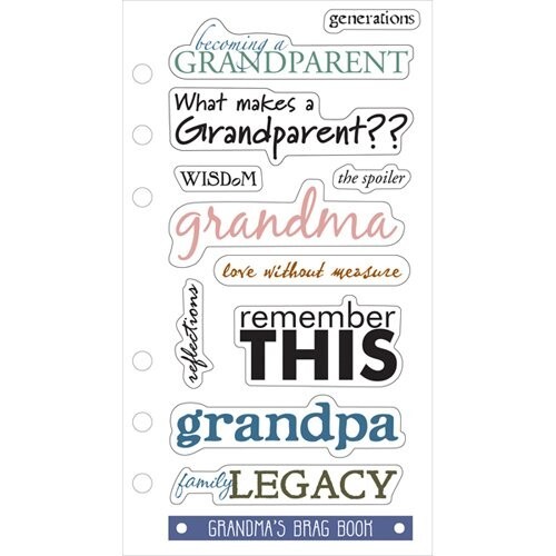 FAMILY GRANDPARENT Grandma Grandpa Love Wisdom Generations Sticko Stickers