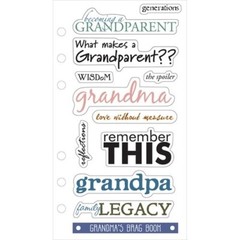 FAMILY GRANDPARENT Grandma Grandpa Love Wisdom Generations Sticko Stickers