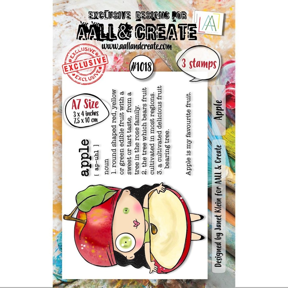 AALL AND CREATE – CLEAR ACRYLIC STAMPS – APPLE