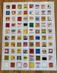 Vintage 1981 Scholastic Stamp Stickers Sheet Unused Humorous
