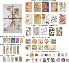 Vintage Scrapbooking Supplies Kit Vintage Stickers for Scrapbooking Journaling