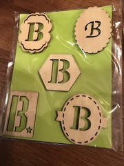 Scrapbook Stickers Letters Alphabet Monogram Wood & 3D Floral 6 Pkgs NEW Craft