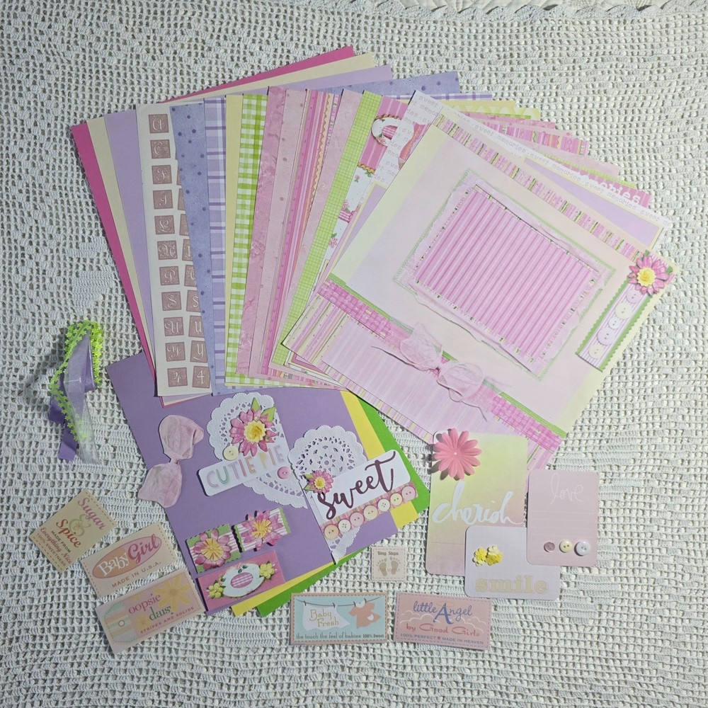 Sweet Cutie Pie 12×12 Handmade Scrapbook Kit by DMD and Others