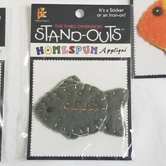 NEW Lot 7 Stand Outs Sticker Applique Iron On Animals Fish Frog Turtle Pig -C