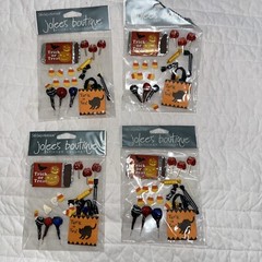 Jolie boutique 54903 trick-or-treat candy stickers lots of four new!