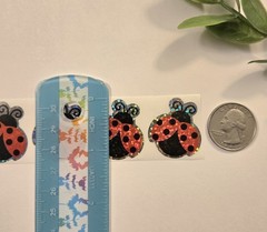 15 Lady Bug Stickers/Sparkly Lady Bug Stickers/Holographic Bug Stickers