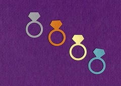 DIAMOND WEDDING ENGAGEMENT RING die cuts scrapbooking cards