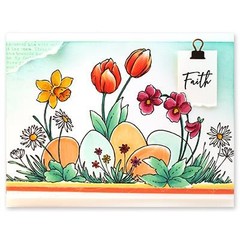 New Penny Black Rubber Stamp …SPRING DAY Happy Easter cling set free USA ship