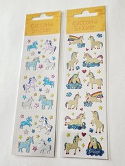 Raccolta Unicorn Stickers NIP Unicorns Prismatic LOT Japan HTF Rainbows Stars