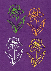 DAFFODIL# 3 spring flower die cuts scrapbook cards