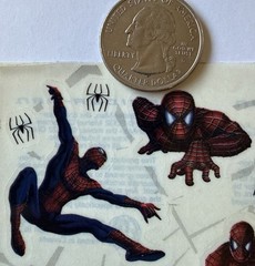 SPIDER-MAN Mylar Stickers(22pc) Marvel•Vintage 2002•Cartoon •Movie•Card Making•