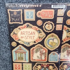 Lot of 10 Graphic 45 Artisan Style Bundle Chipboard & Tags Pockets Art Deco