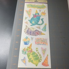 Miss Elizabeth’s- Party Animal Zoo Cat Stickers 4 packages Card Making Crafts
