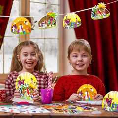 24Pcs Easter Religious Stickers for Kids Christian Sunday School Crafts
