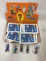 Vintage 1978 ASTERIX & Obelix 3D Puffy Stickers Guess Who style 72 packs
