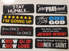 Inspirational Christian Stickers with Bible Verses and Faith Quotes!