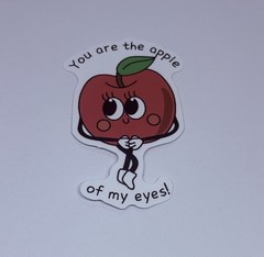 Cute Fruit Sticker “Apple Of My Eyes” Inspirational Kids Journal Decal Art Tc9