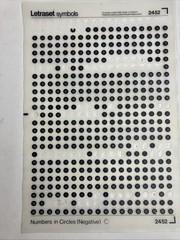 Letraset Numbers In Circles – 8 Used Sheets – Positive 4355, 217 & Negative 4252