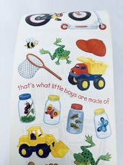 Vintage Sandy Lion Stickers Roll Little Boys Sheet Scrapbooking Sandylion Truck