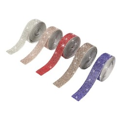 Rhinestones Ribbons 5Yard Adhesive Rhinestones Ribbon Sparkling Rhinestones Tape