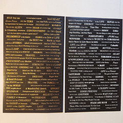 NEW Lot 12 Sheets Word Stickers Black White Tan Neutrals Gold Phrases Sentiments