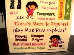 DORA THE EXPLORER Stickers (2005, Nick Jr) BRAND NEW: English/Spanish 5 1/2 x 12