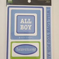 NEW Lot 7 Pkgs BABY BOY Stickers Rub-Ons Transparency Making Memories Daisy Ds-Z