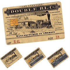 Vintage Distressed Railroad Train RLC Credit Card StickerDecal Skin Cover Lotx4