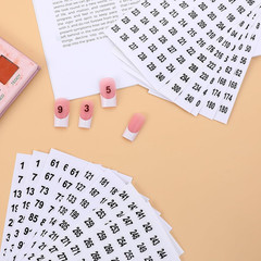 15 Sheets round Clear Consecutive Number Stickers – Small round Self Adhesive La