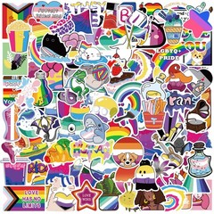 MEPLUM Pride Stickers, 200 2 inches to 3 inches, 200 Pcs Mixed Stickers