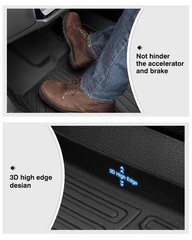 Powerty Floor Mats for 2022 2023 2024 2025 Nissan Frontier (Crew Cab with 2nd…