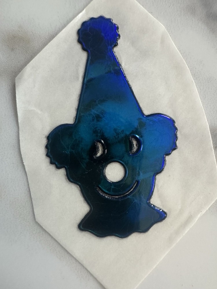 Rare Vintage 80s Mystik Oilies Oilie Oily Clown Touch Sticker 1980s Rare