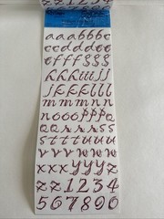 Fancy Alphabet, Burgundy Sticker ROLL NRN Designs Scrapbook Stickers Letters