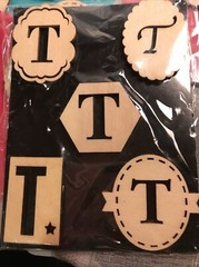 Wooden Stickers Letters P,T,R,F,D,L. NEW Scrapbook Craft Monogram Initial Alpha