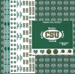 Colorado State University Rams NCAA Scrapbook Kit Sticker Paper U-CHOOSE 5 ITEMS