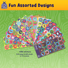 1260 Variety Scratch and Sniff Stickers – 15 Unique Scents – Fun and Motivationa