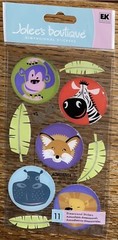 RARE Jolees Cute Monkey Around Banana Zoo Jungle Animal Safari Scrapbook STICKER