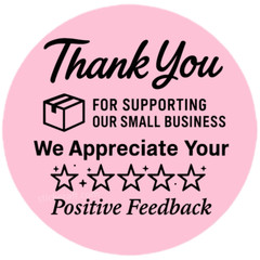 Thank You for Supporting Small Business – 2” Round Feedback Sticker