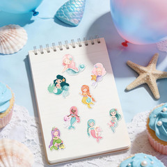 1000 Mermaid Stickers 3 Inch Decals 16 Designs for Gift Bags or Scrapbooking