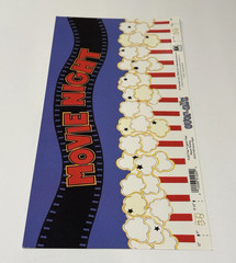 EK Success Scrapbook Title Over-all Movie Night Theater Family Fun EKOV/149 NEW