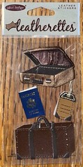 RARE Jolees Mini Leatherettes Vacation Passport Baggage Luggage Tag Scrapbook